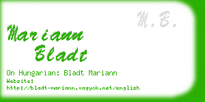 mariann bladt business card